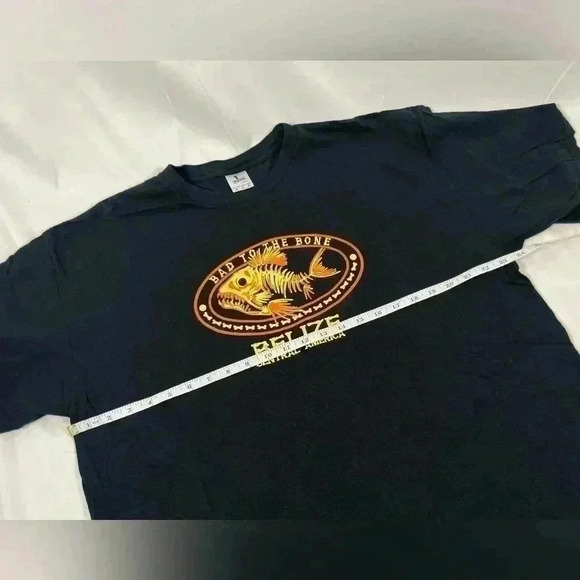 BELIZE Bad To The Bone Black Fish T Shirt top men’s Size XXL Central America - Picture 9 of 12